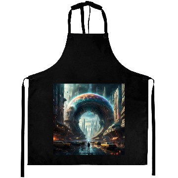 Discover Future Portal In Alien City with Circular Gateway Aprons