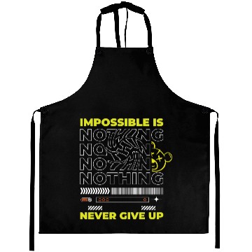 Discover Motivational Neon Typography Aprons