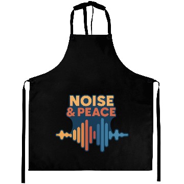 Discover Peaceful Sound Wave Illustration Aprons