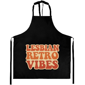 Discover Lesbian Retro Vibes Typography Design Aprons