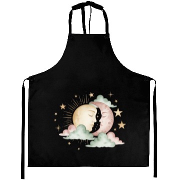 Discover Sun & Moon Embrace Aprons design