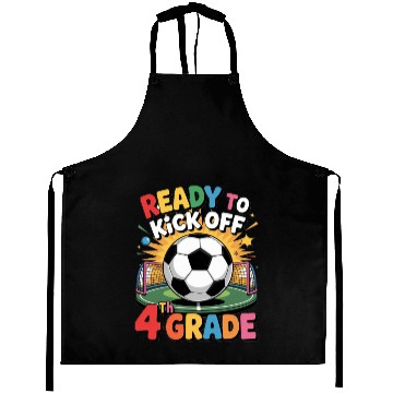 Discover Fun Back To School Ready To Kick Off 4th Grade Kid Aprons