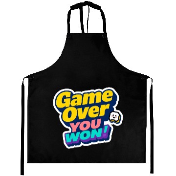 Discover Game Over You Won Motivational Sticker Aprons