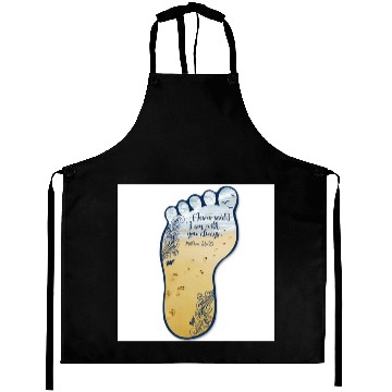 Discover Beach Footprint Sun Scripture Design Aprons