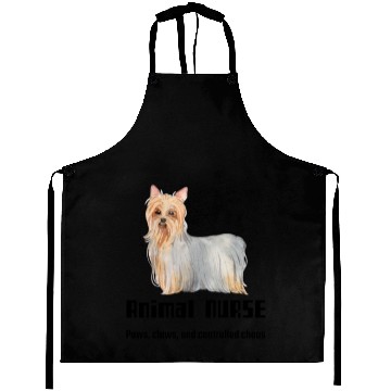 Discover Elegant Yorkshire Terrier Illustration Aprons