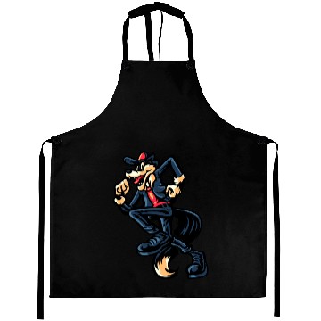 Discover Retro Dancing Wolf Aprons