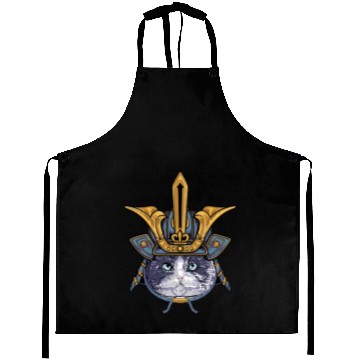 Discover Samurai Cat Warrior Aprons