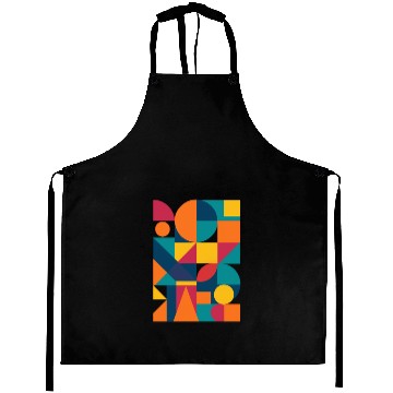 Discover Vibrant Modern Geometry Aprons