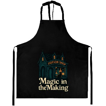 Discover Potion Shop Witchcraft Design Aprons