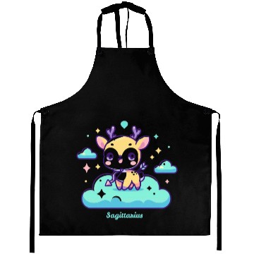 Discover Whimsical Sagittarius Zodiac Deer Aprons