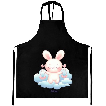 Discover Sweet Bunny Libra Illustration Aprons