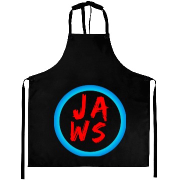 Discover Vibrant Graffiti Style JAWS Logo Aprons