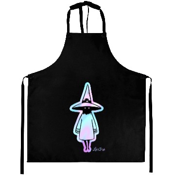 Discover Mystical Witch with Neon Aura Aprons