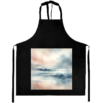 Discover Serene Ocean Dawn Abstract Aprons