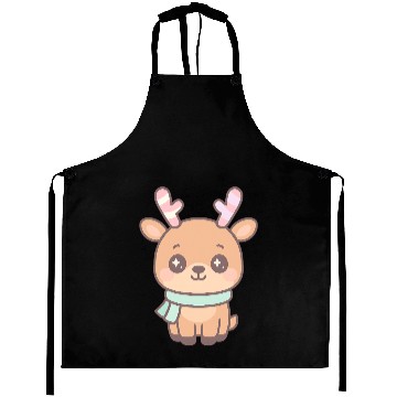 Discover Kawaii Reindeer Cute Christmas Aprons