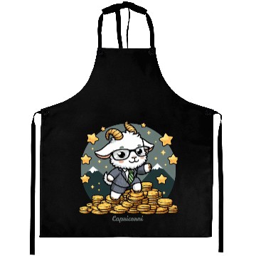Discover Capricorn Business Goat Illustration Aprons