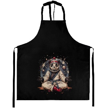 Discover Cosmic Panda Astronaut Meditation Aprons