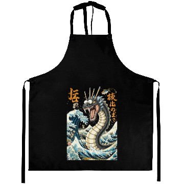 Discover Mythical Sea Dragon with Samurai Ink Aprons