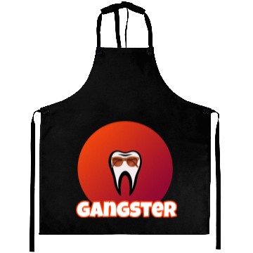 Discover Cool Tooth with Sunglasses Gangster Design Aprons