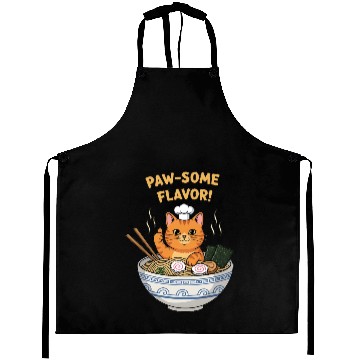 Discover Paw-some Flavor Ramen Cat Aprons