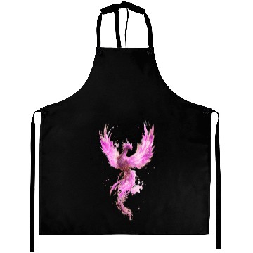 Discover Celestial Phoenix Watercolor Illustration Aprons