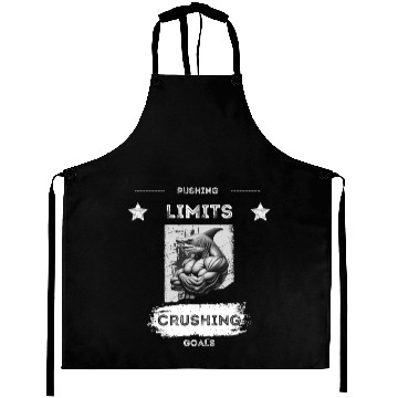 Discover PUSHING LIMITS – Ripped Shark Gym Design Aprons