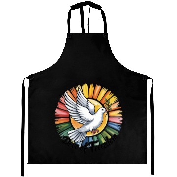 Discover Peaceful Dove with Olive Branch Design Aprons