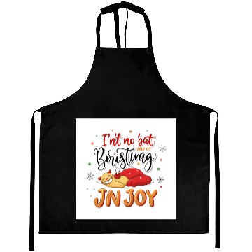 Discover Festive Cat Joy Christmas Design Aprons