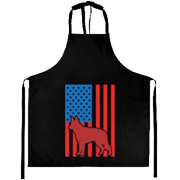 Discover German Shepherd US Flag Aprons