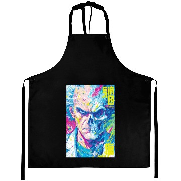 Discover Half Human Half Skull Pop Art Aprons