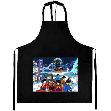 Discover Mythical Samurai Wolf Theater Aprons