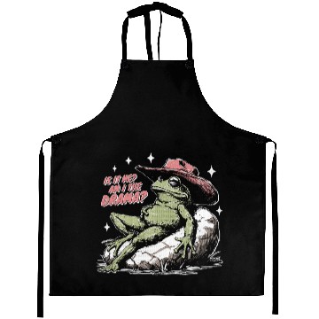 Discover Am I The Drama Whimsical Lizard frog Aprons