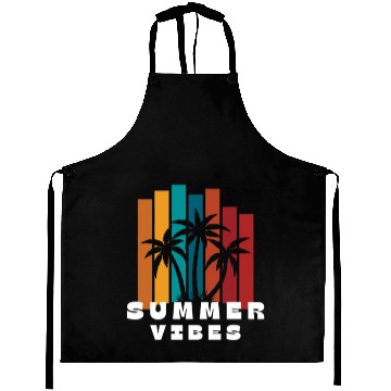 Discover Sunset Palm Summer Vibes Design Aprons