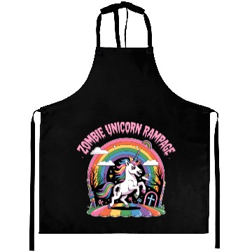 Discover Magical Unicorn Rainbow Dream Scene Aprons