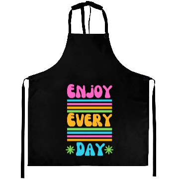 Discover Colorful Retro Happiness Design Aprons
