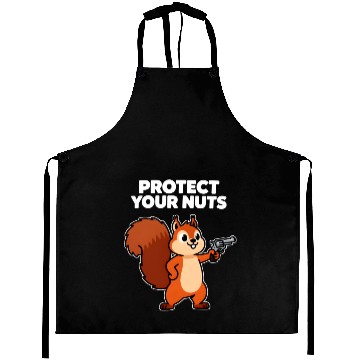 Discover Protect Your Nut Squirrel Illustration Aprons