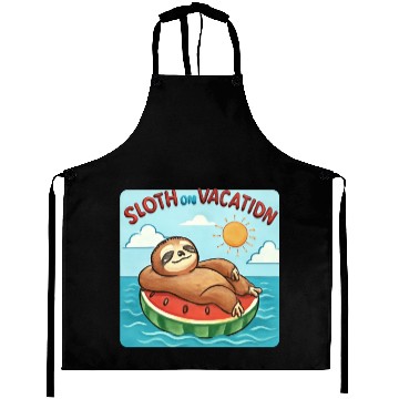 Discover Sloth on Vacation – Watermelon Pool Float Aprons