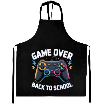 Discover Game Over Back to School – Funny Gamer Design Aprons