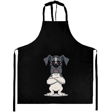 Discover Grumpy great dane cartoon animal illustration Aprons
