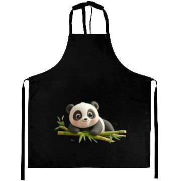 Discover Charming Panda Cub with Bamboo Aprons