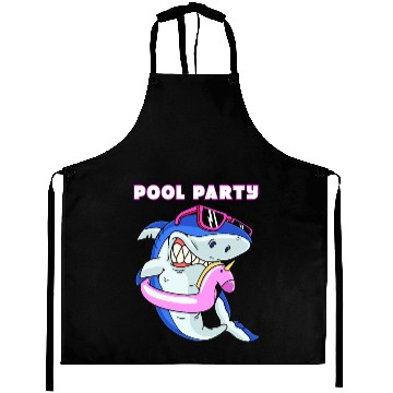 Discover Pool Party Squad Unicorn Shark Birthday Aprons