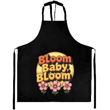 Discover Bloom Baby Bloom Retro Flower Design Aprons