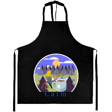 Discover Calm Nature-Inspired Aprons - Relaxing Bird