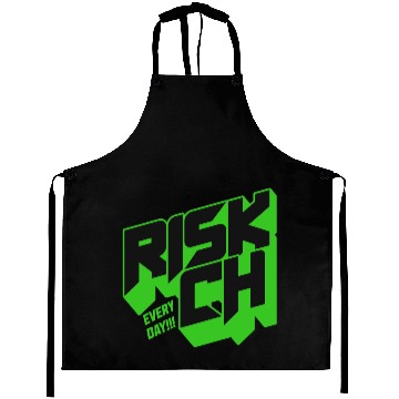 Discover Vibrant RISK IT ALL Graphic Aprons