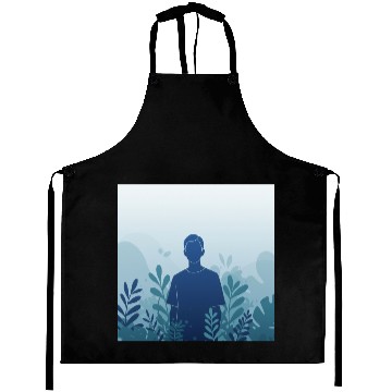 Discover Serene Forest Silhouette Aprons