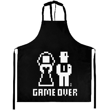 Discover Game Over (Wedding / Stag Party / Pixel / Bold W) Aprons