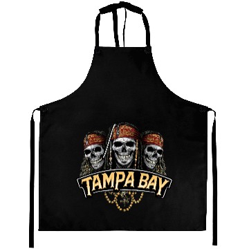 Discover Pirate Skull with Tampa Bay Banner Aprons