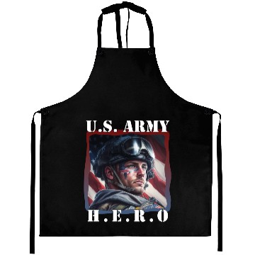 Discover US Army Hero American Soldier Patriotic Apparel Aprons