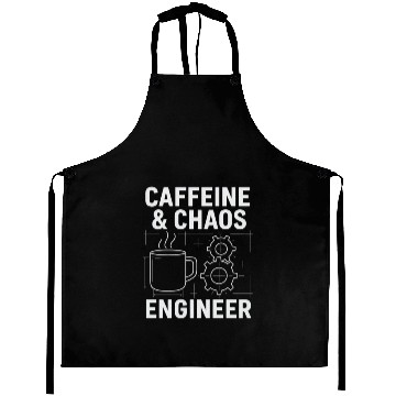 Discover Caffeine & Chaos Engineer - Funny Coffee Tech Gift Aprons