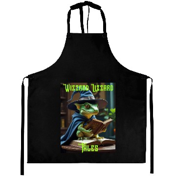 Discover Enchanting Wizzard Lizzard Tale Design Aprons